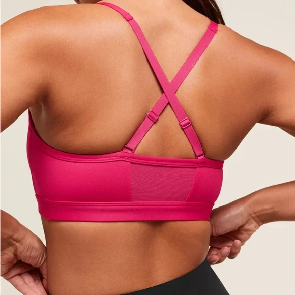 Gymshark Women's Ruched Sports Bra Pink NWT - Picture 5 of 5